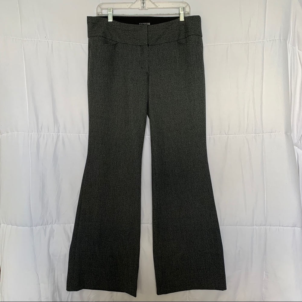 Express Editor Black/White Work Pants, Sz. 10R
